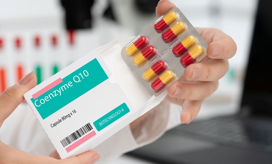 Pack of Coenzyme Q10 supplements