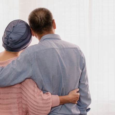 Man and woman in an embrace